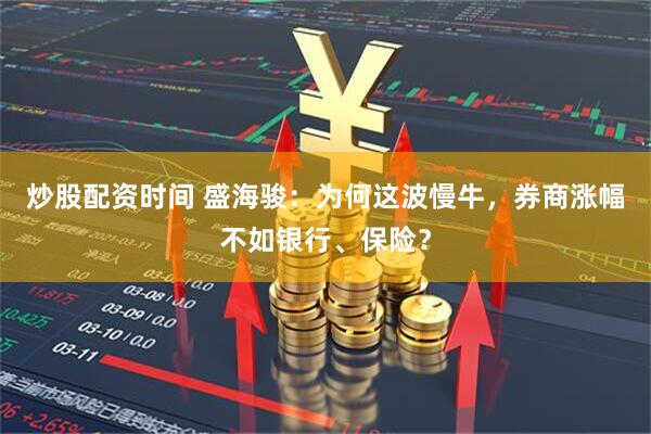 炒股配资时间 盛海骏:为何这波慢牛,券商涨幅不如银行、保险?