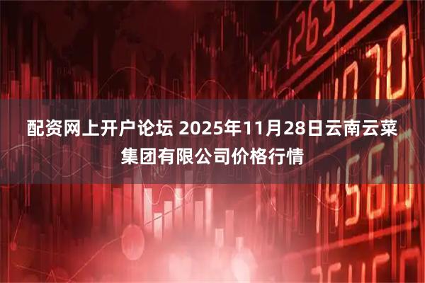 配资网上开户论坛 2025年11月28日云南云菜集团有限公司价格行情